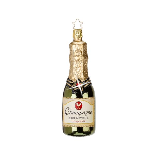 inge glas christbaumanhänger champagner
