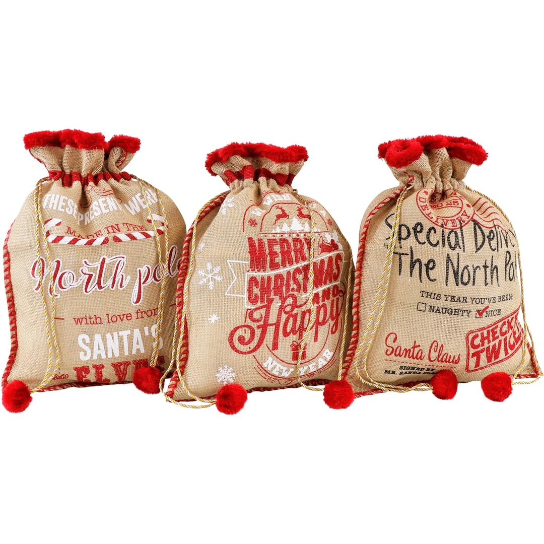 hoff interieur jutesäckchen m natur, diverse muster