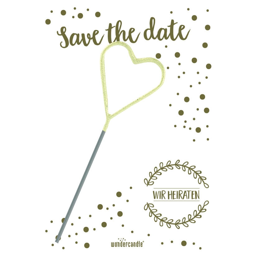 wunderkerze 'save the date', herz