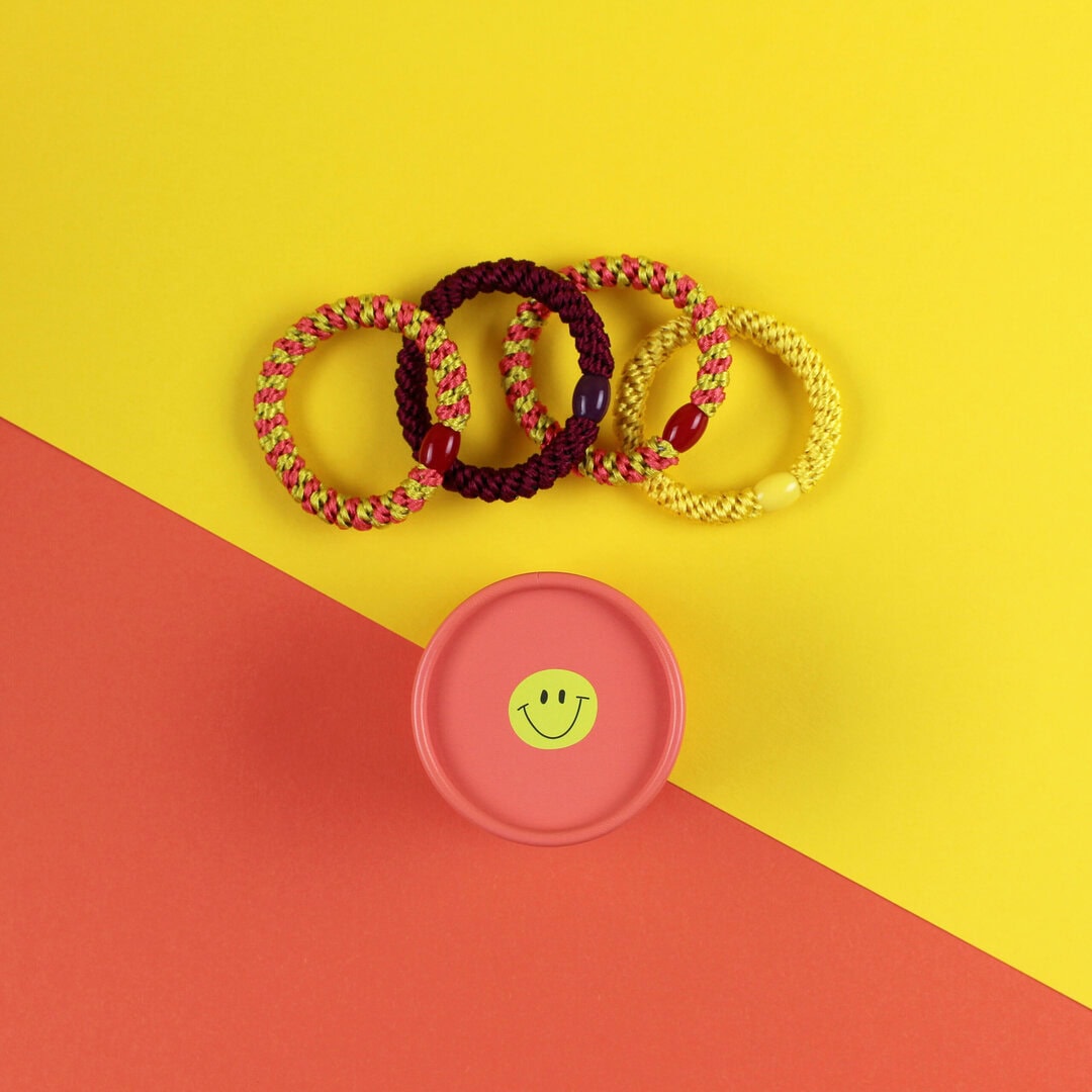 ava & yves kinder-armband "smiley", orange/rosa (kopie)