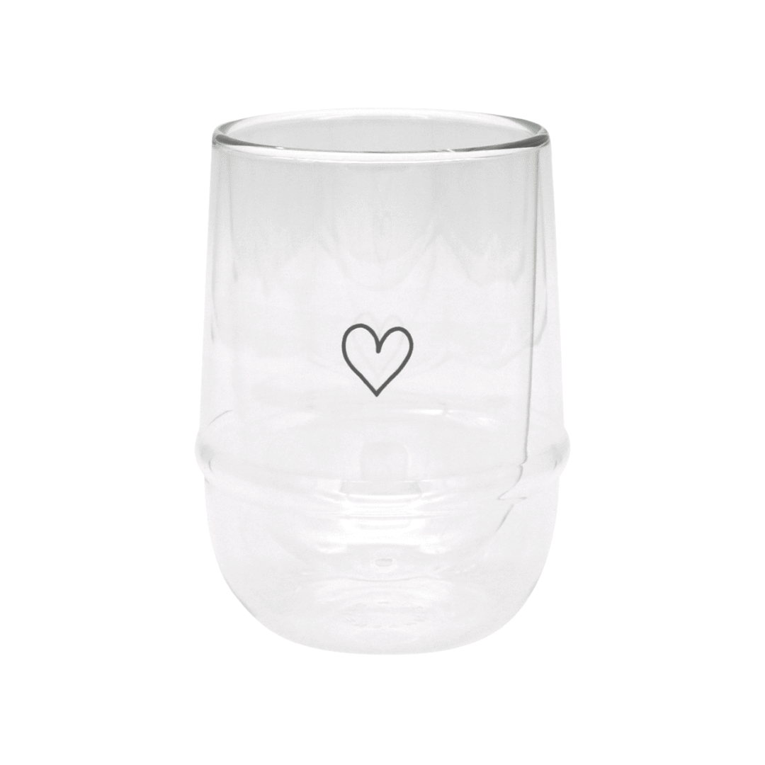 eulenschnitt doppelwandiges glas "herz"