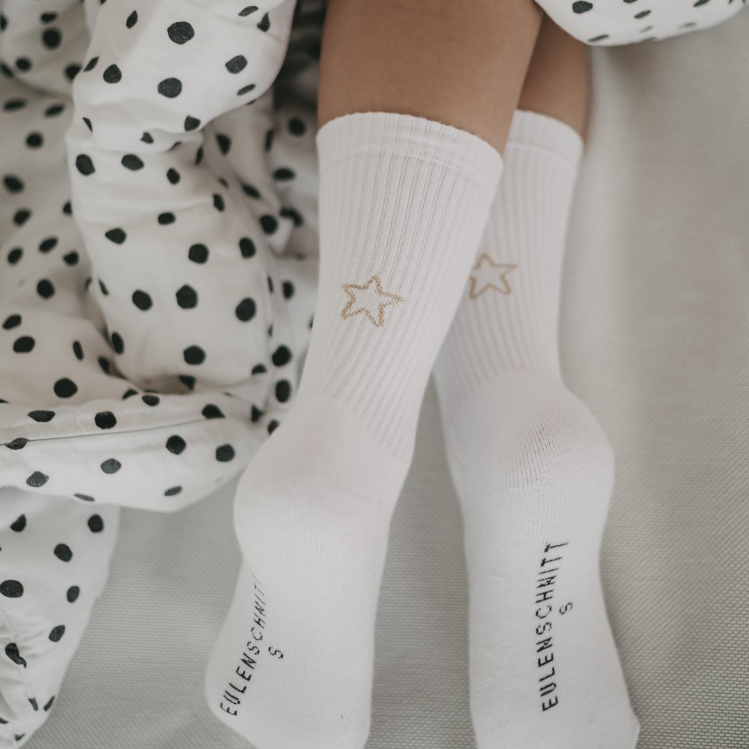 eulenschnitt socken "stern", zwei größen