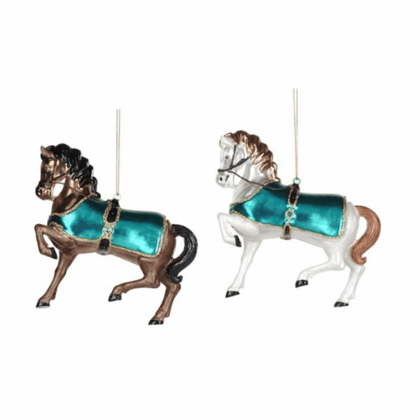 goodwill christbaumanhänger "equestrian horse", 2 farben - braun