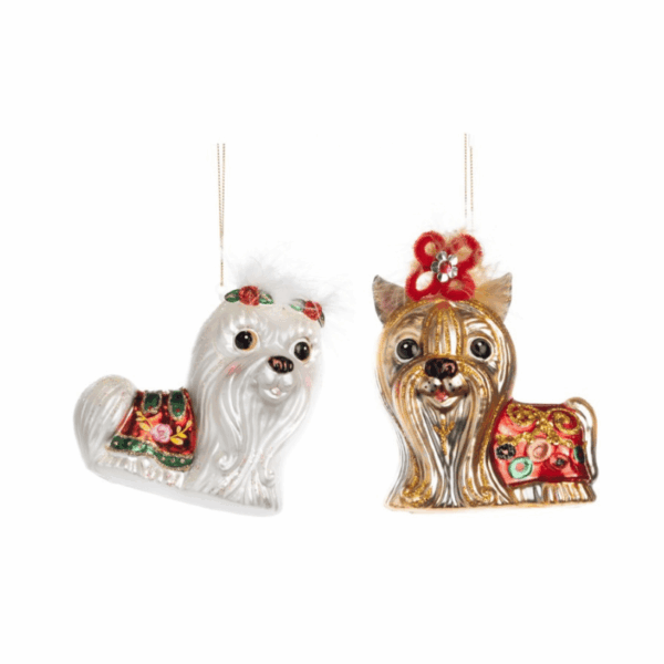 goodwill christbaumanhänger "xmas shih tzu", 2 farben - weiß