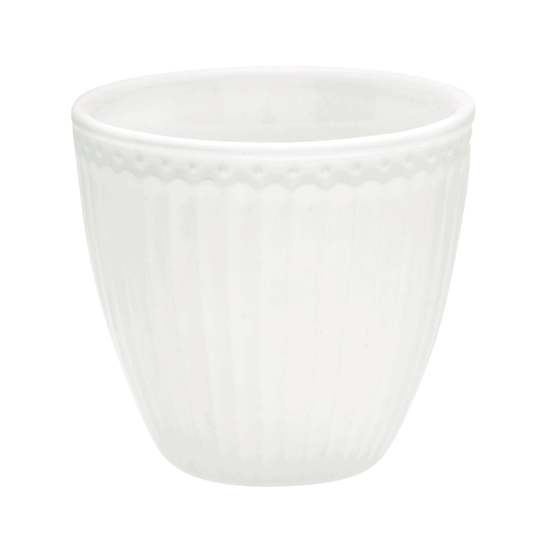 greengate tasse latte cup white
