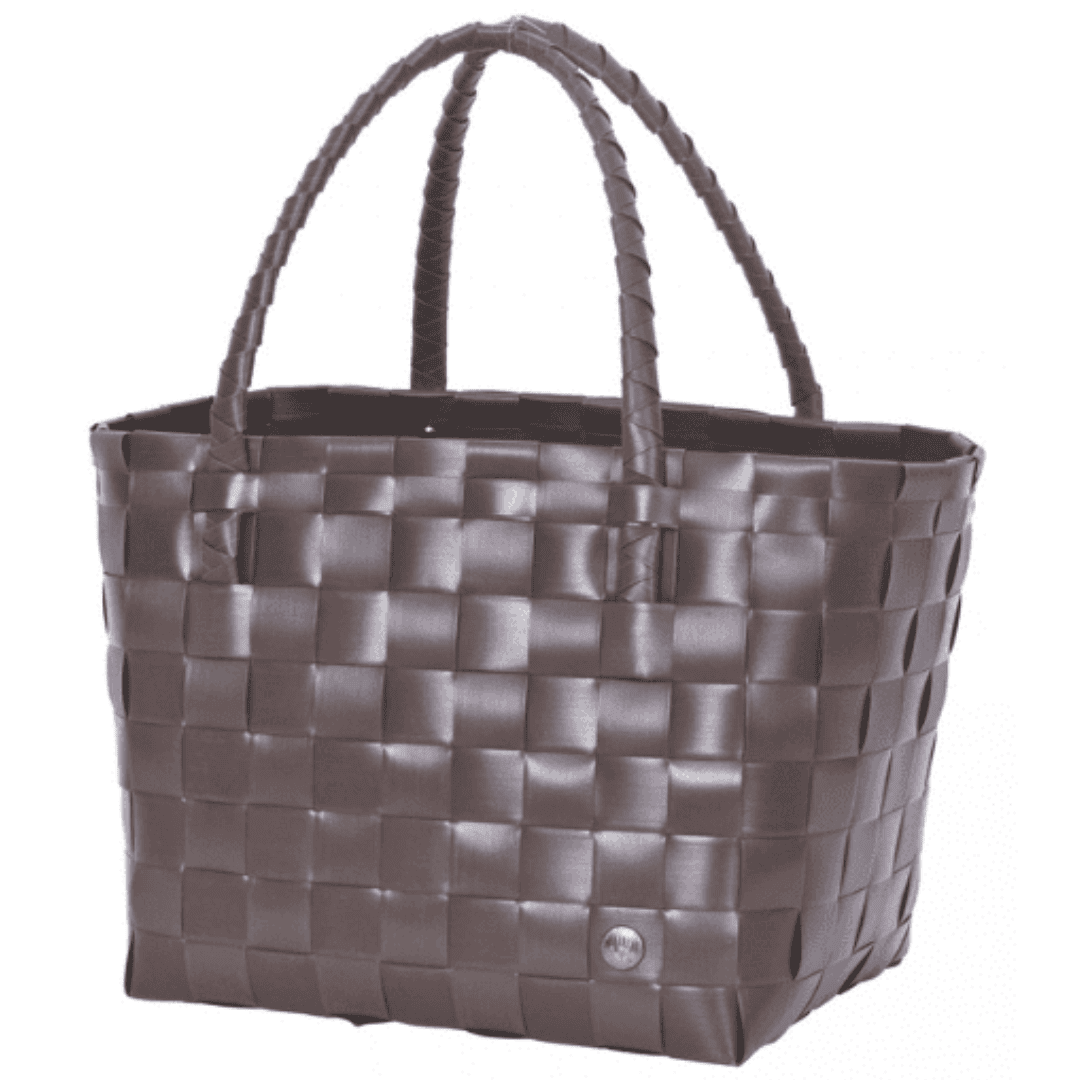 handed by flechtkorb paris shopper, espresso brown