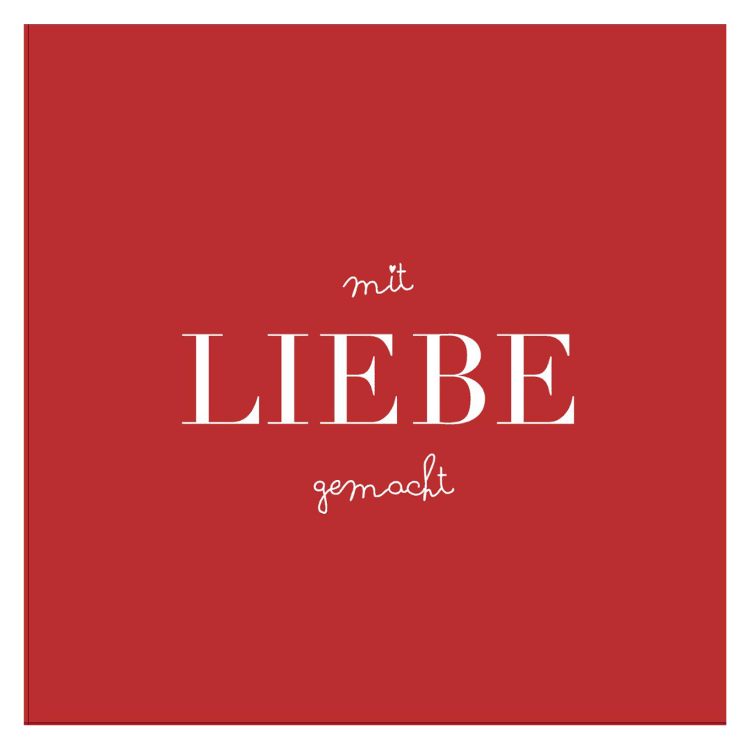 rÄder papierservietten “mit liebe gemacht"