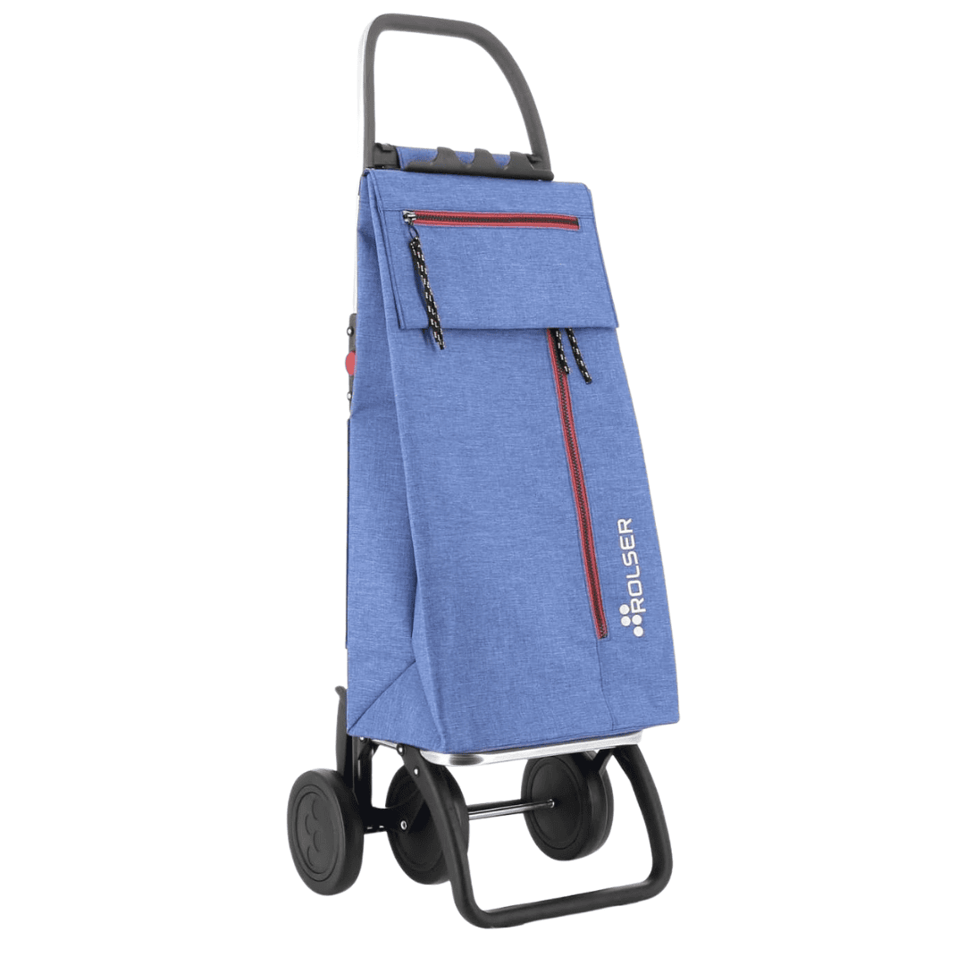 rolser, klappbarer einkaufstrolley "wallaby tweed", azul, 4 räder